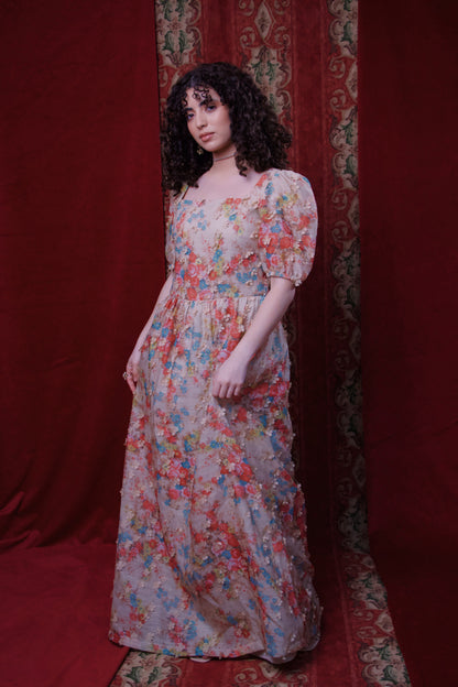 a floral dress